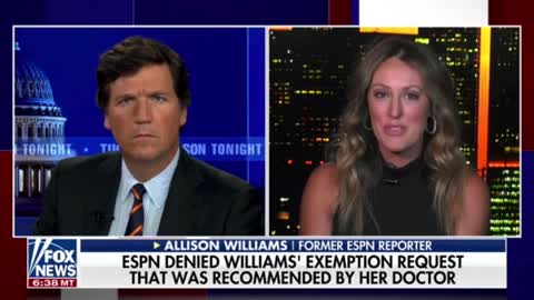 SICK: Tucker Interviews ESPN Reporter Who Quit Over Draconian Vax Mandate!