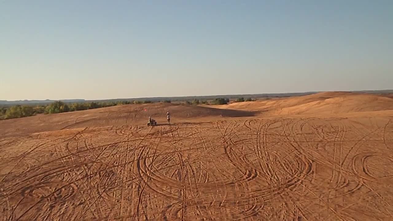 Waynoka Sand Dunes Dirt bike jump and crash