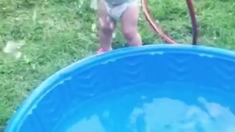 Funny babies playing cute