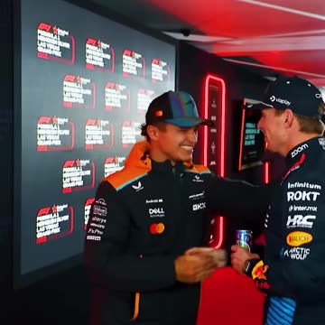 They've given us plenty of explosive moments on track now Max and Lando share a special one off it