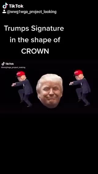 Trumps signed his signature shaped crown