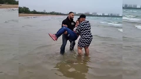 She Wasn't Going To Let Her Wheelchair, The Rain, Or The Cold Stop Her From Getting Baptized.