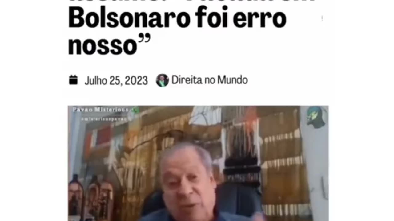 FACADA EM BOLSONARO FOI ERRO NOSSO.