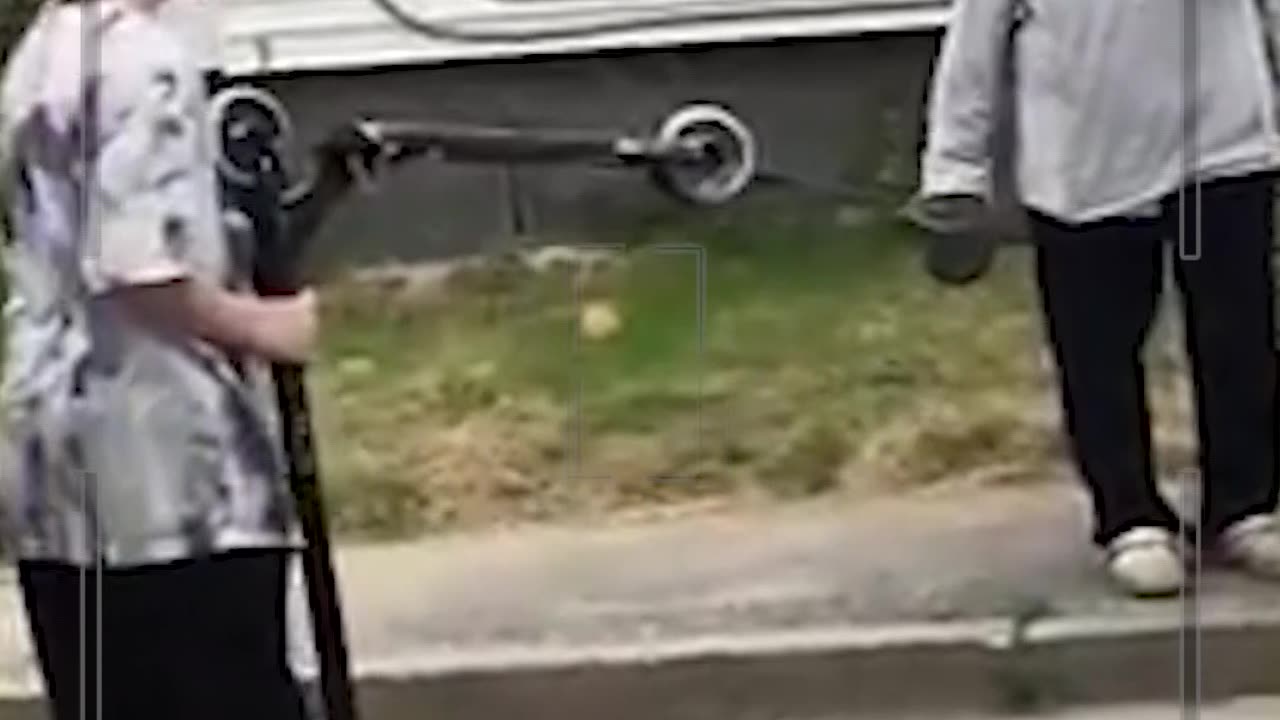 Neighborhood Karen PICKS ON and insults kids on their scooters