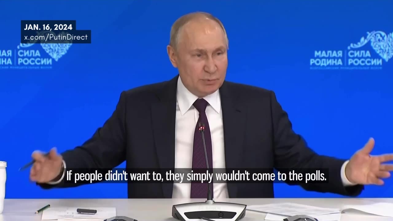 President Putin: The 2020 U.S. election was rigged through mail-in voting.