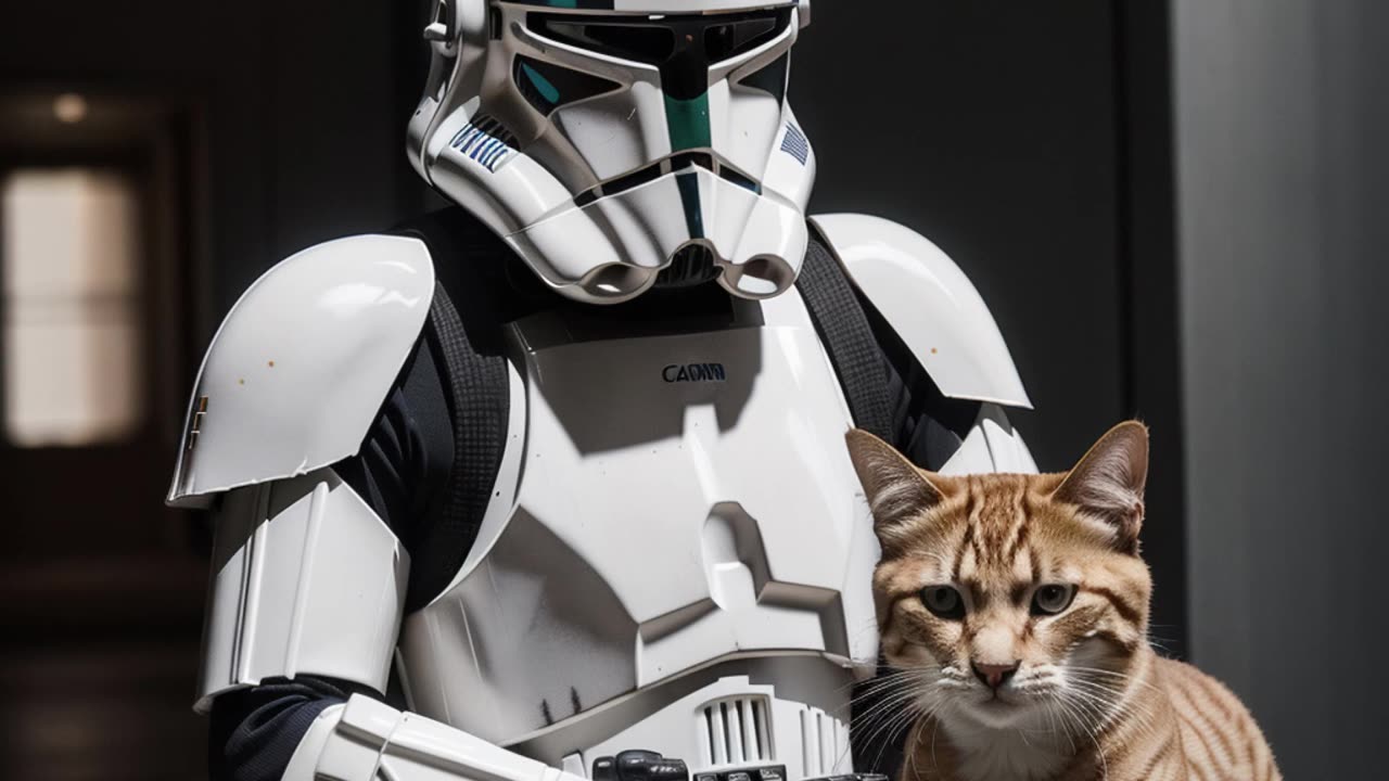 Clone Trooper Petting A Cat