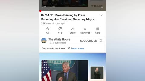 White House YT reactions: live stream vs upload