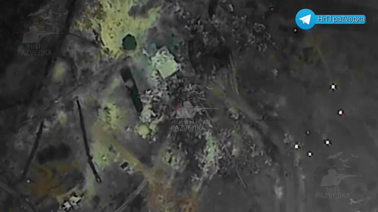 Russian Cluster Glide Bombs Light Up The Sky