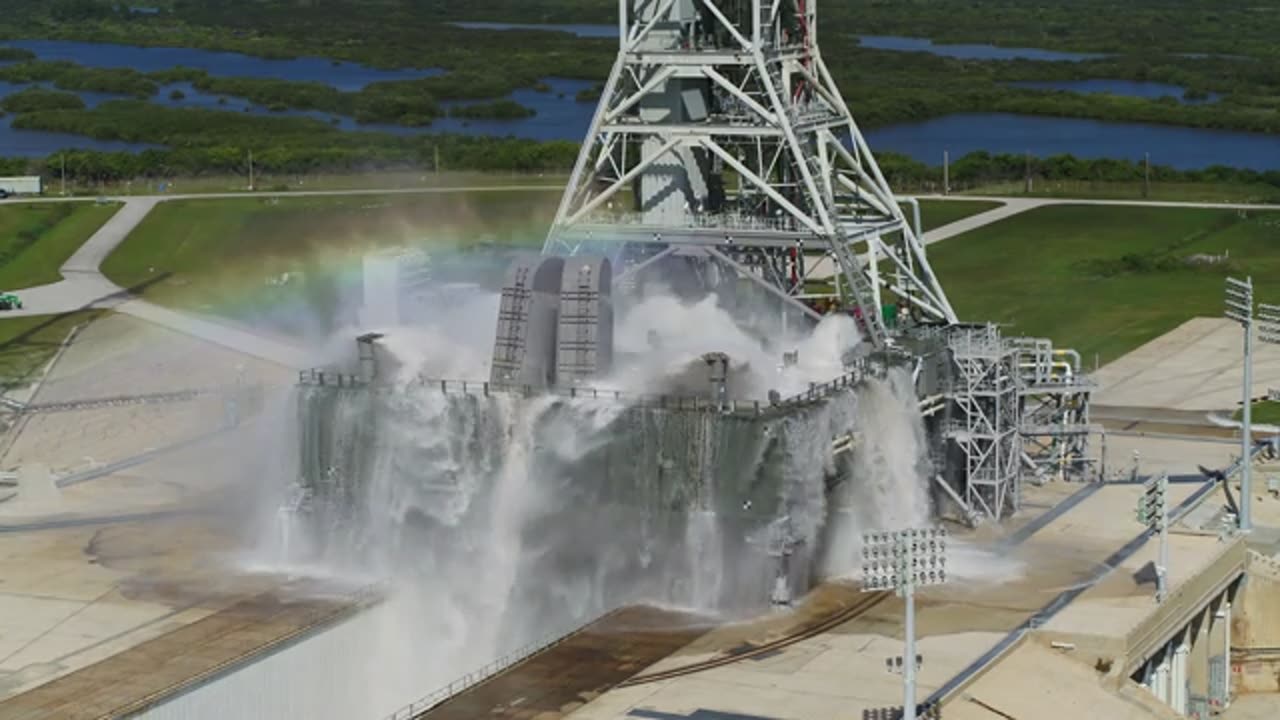 NASA -Artemis II Water Deluge Test