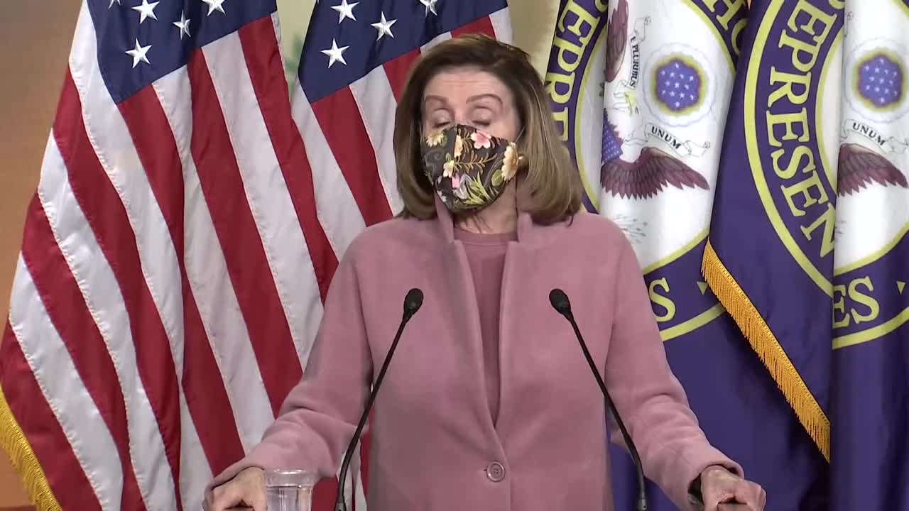 Pelosi News Conference -- Trump's Senate Impeachment Trial On Hold Jan. 21 2021