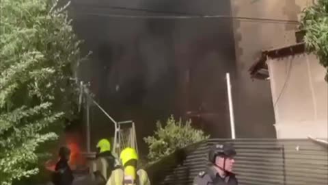 Documentation from the firefighting operations in Kiryat Shmona.