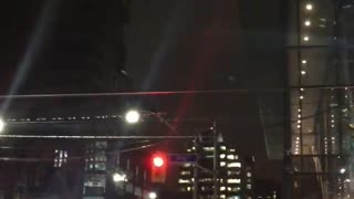 Falling Ice Sheets Cause Chaos on Busy Street