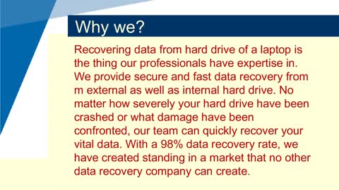 Call us on 0600544549 to get DATA RECOVERY SERVICES FOR LAPTOP