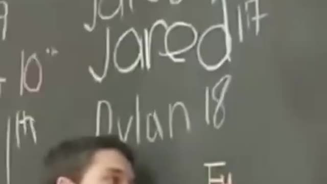 Kid writes "F*ck Biden" on CHALK BOARD in front of teacher