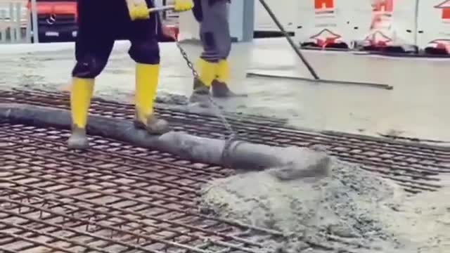 Floor concrete pouring