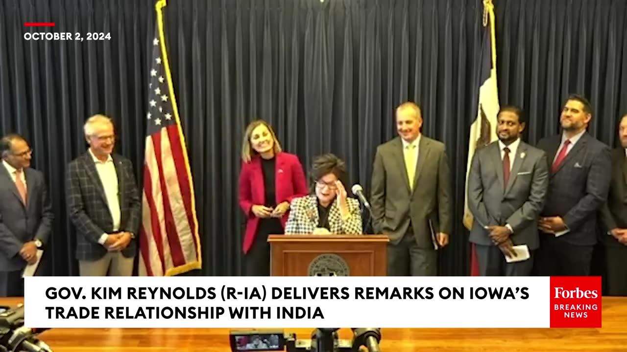 Gov. Kim Reynolds Holds Press Briefing On Iowa's Trade Relationship With India