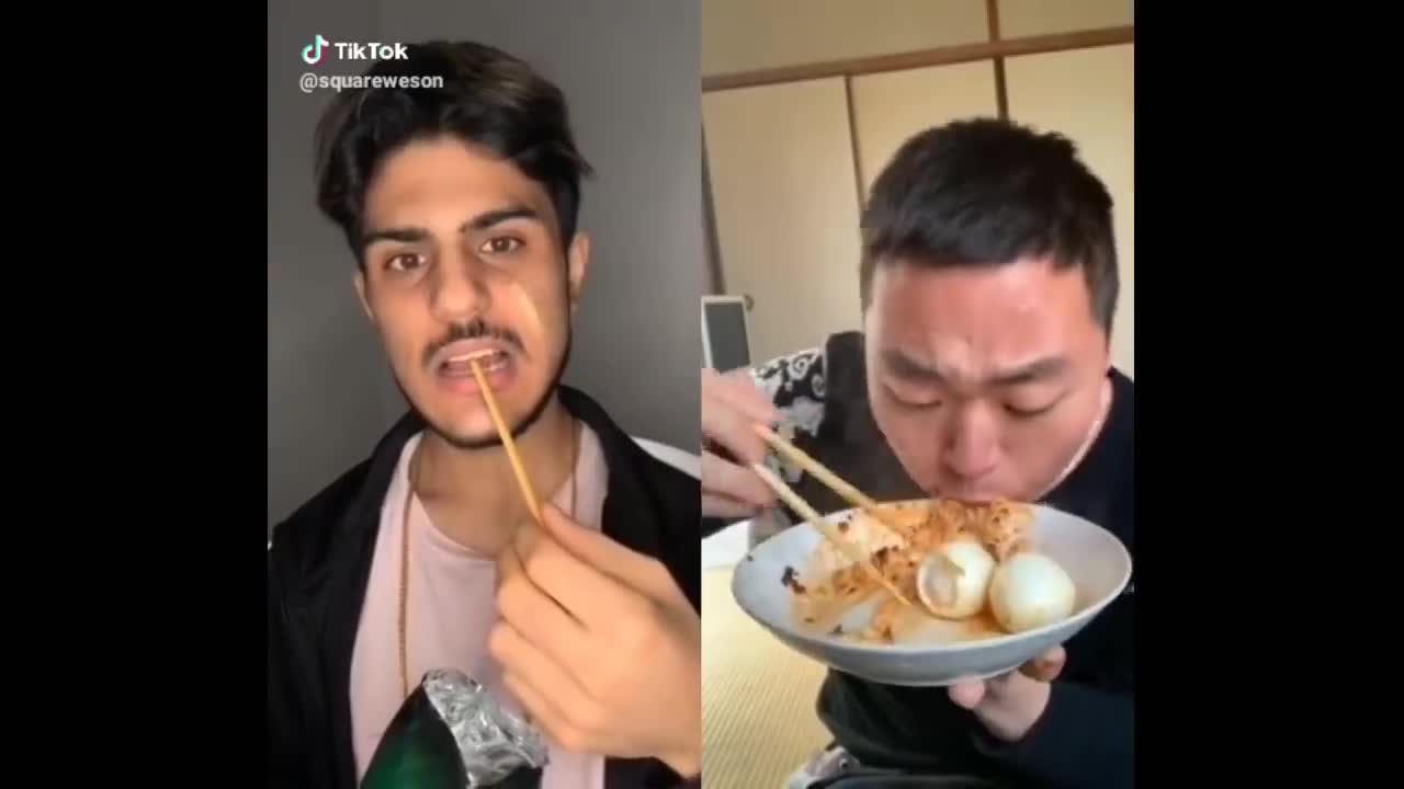 Funny food challenge on tiktok