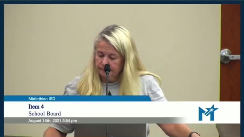 Midlothian School Board Meeting- 8/16/21 - is CRT in the school