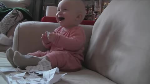 Baby laughing