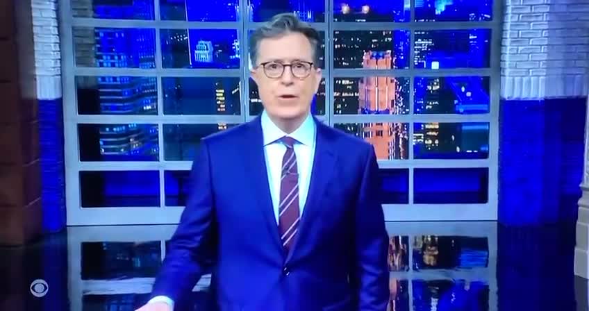 Stephen Colbert mocks the Canadian truckers