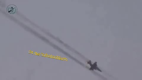 A Russian jet attacks Jihadist terrorists in Hama, Syria