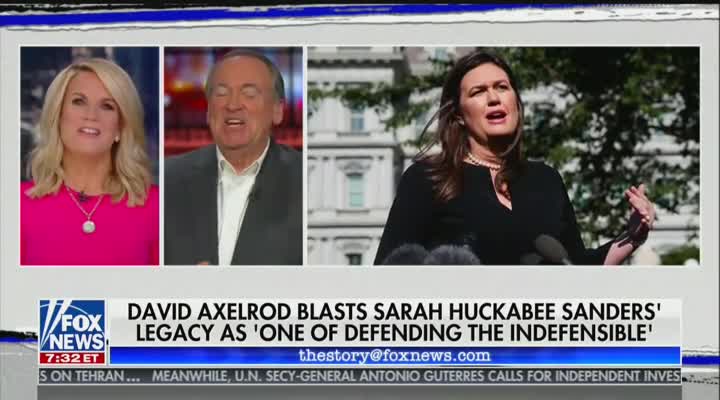 Mike Huckabee rips CNN's David Axelrod for attacking his daughter Sarah Sanders