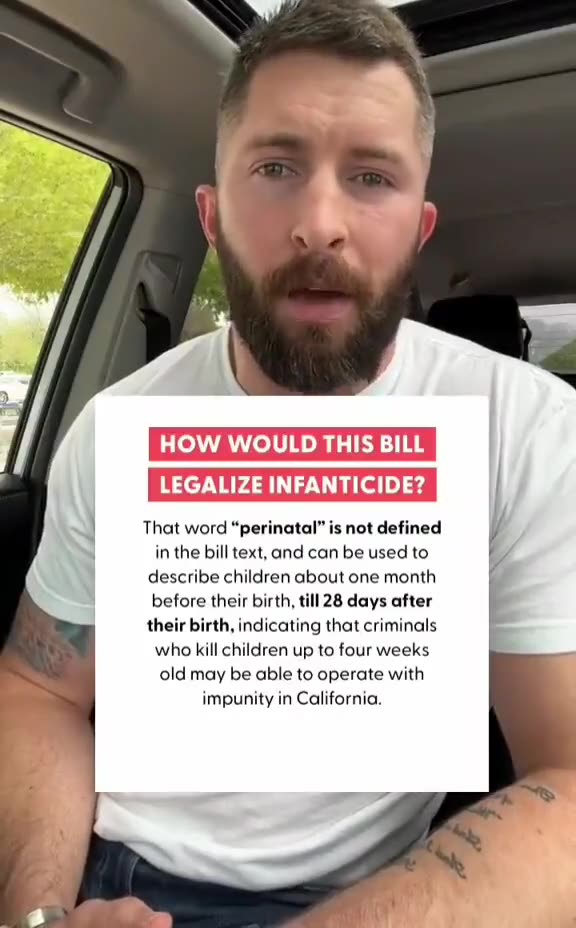 Bill that allows for the termination of infants up to 28 days after birth.