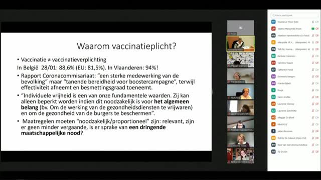 Hoorzitting Commissie Gezondheid en Gelijke Kansen - De vaccinatieplicht - Karin Verelst