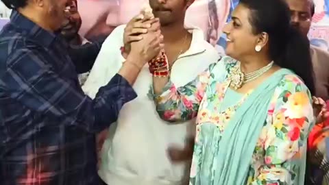 MLA Roja Celebrating Son Birthday with Husband and Daughter