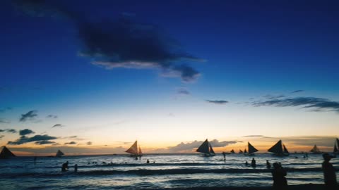 Beautiful Beach sunset of Boracay