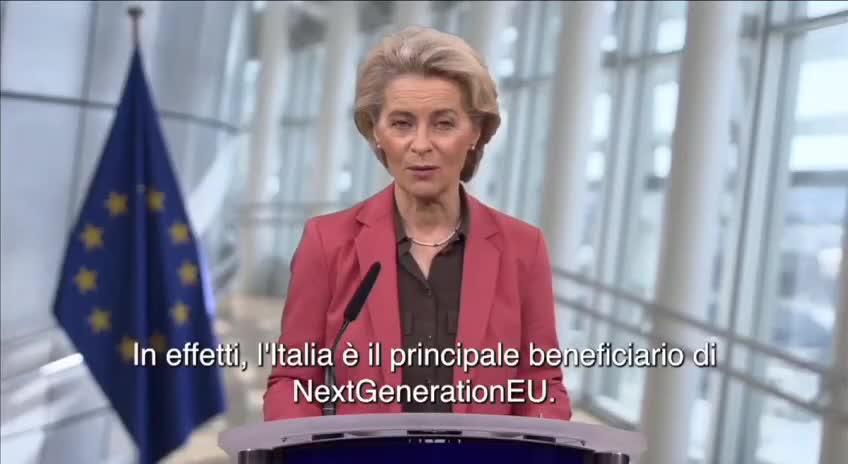 Ursula Von Der Leyen: NextGenerationEU payments (English, Italian subs)