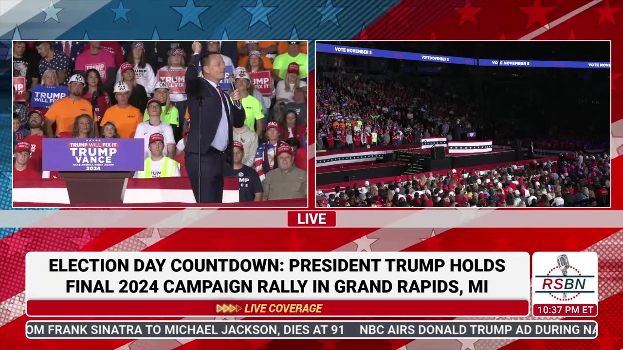 Ric Grenell Rally Grand Rapids Michigan 11/5/24