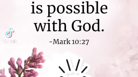 Anything possible with God