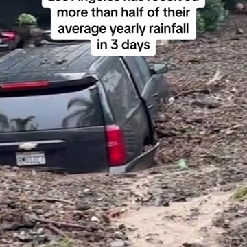 Heavy rain caused flooding and mudslides in Beverly Hills