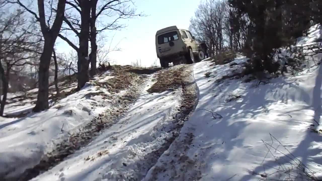 Toyota Suzuki Off Road Drive On Snow