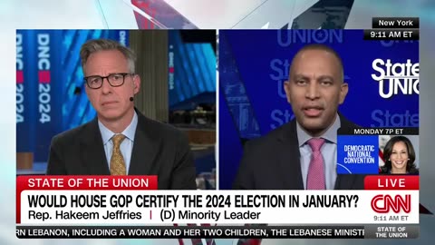 Jeffries not confident a GOP-led House would certify election if Trump loses