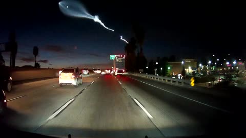 Corolla Gets Rear Ended Hard While Drivers Watch SpaceX Rocket Launch