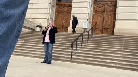 Rally at the Indiana statehouse