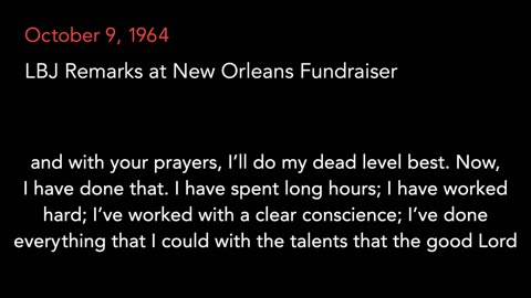 Oct. 9, 1964 | LBJ Remarks in New Orleans