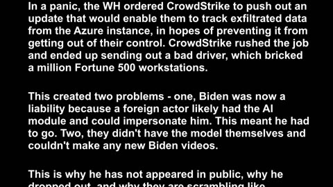 Interesting food for thought - AI took down actor Joe Biden