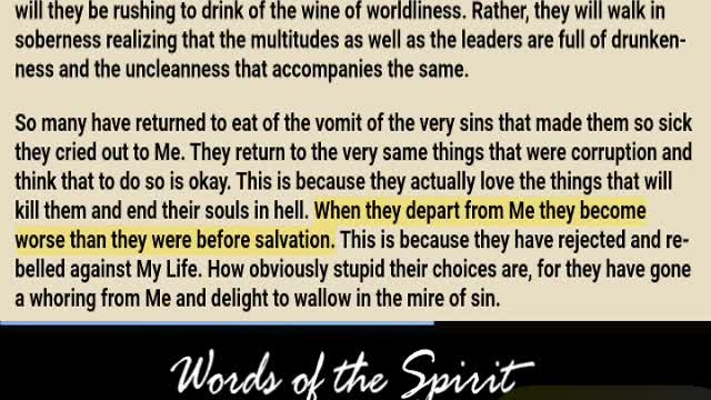 Words of the Spirit. May 21 2022