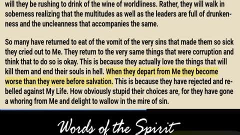 Words of the Spirit. May 21 2022