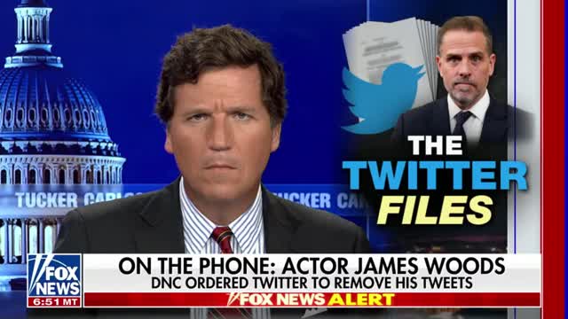 James Woods tells Tucker Carlson that he will be suing Twitter