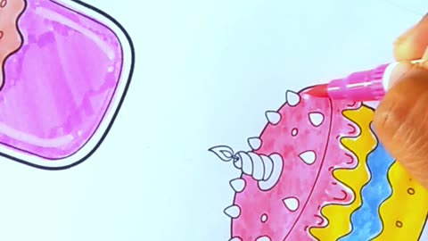 Cake 🎂 Coloring Page for Teens and Adults