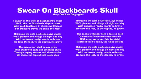 Swear On Blackbeards Skull Song