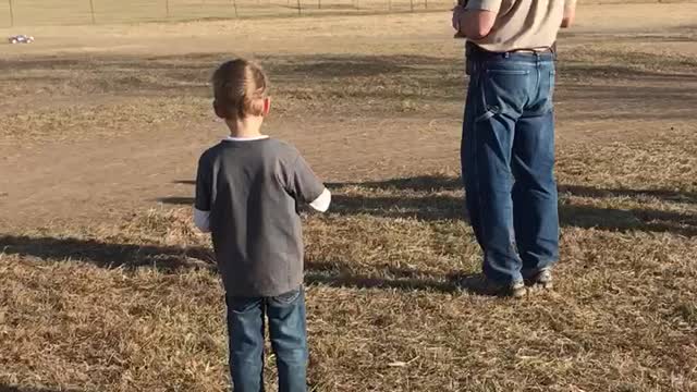 Kid Takes Out Dad's Legs With Remote Control Car