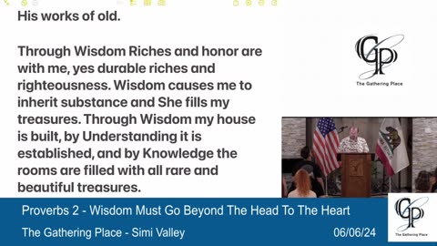 Proverbs 2 - Wisdom Must Go Beyond the Head To The Heart