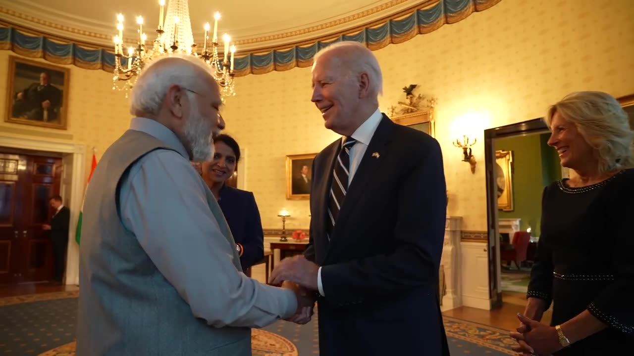 Special Moments From Pm Modi's warm welcome at the white House