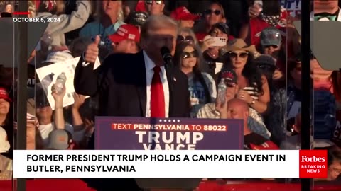 DRAMATIC MOMENT- Trump Stops Speech In Butler, Pennsylvania, To Address Medical Emergency In Crowd