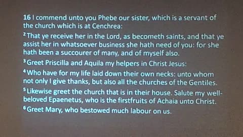 Understanding Basic Truths of the Faith (Romans 16) 10/27/24